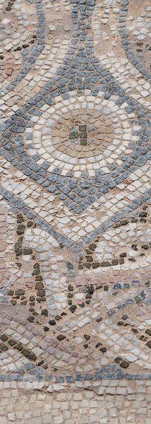 Cyprus-archaeological site of Kourion Detail of ancient Roman mosaic floor